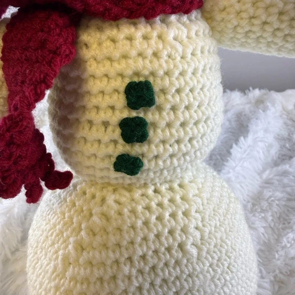 Handmade Green and Red Crochet Hat T30